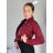Bunda riflová jeans dámska (S-2XL) MOON GIRL SUN24KS218-15/DUR S vínová bordo