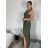 Šaty elegantní společenské na ramínka dámské (S/M ONE SIZE) ITALSKÁ MÓDA IM321608