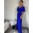 Women's Plus Size Long Casual Short Sleeve Dress (S/M ONE SIZE) ITALIAN FASHION IMPSH245441 -   růžová fuchsiová -   S / M