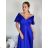 Women's Plus Size Long Casual Short Sleeve Dress (S/M ONE SIZE) ITALIAN FASHION IMPSH245441 -   růžová fuchsiová -   S / M