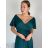Women's Plus Size Long Casual Short Sleeve Dress (S/M ONE SIZE) ITALIAN FASHION IMPSH245441 -   růžová fuchsiová -   S / M