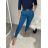 Kalhoty elegantní s páskem dámské  (S/M/L ONE SIZE) ITALSKÁ MÓDA IM425030/DUR sv. hnědá S/M/L