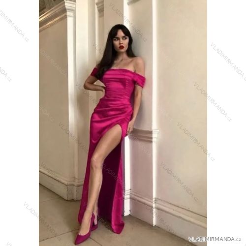 Šaty dlouhé elegantní carmen bez rukávu dámské (S/M/L ONE SIZE) ITALSKÁ MÓDA IMPBB25B24736
