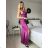 Elegant formal dress with straps for women (S / M ONE SIZE) ITALIAN FASHION IM321576 -   růžová fuchsiová -   S/M/L