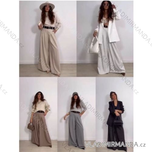 Nohavice elegantné s opaskom dámske (S/M/L ONE SIZE) TALIANSKA MÓDA IMPLI2517303A