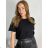 Damen Langarmshirt (S / M ONE SIZE) ITALIAN FASHION IMWG216041 S/M/L schwarz