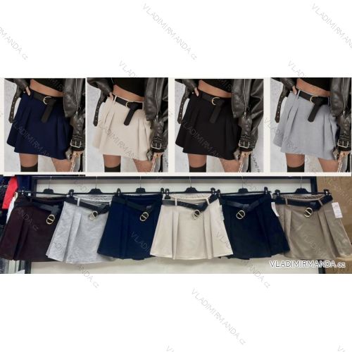 Sukně krátká s páskem dámská (S/M/L ONE SIZE) ITALSKÁ MÓDA IMWB25077
