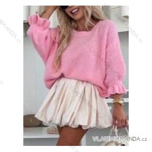 Women's long sleeve furry sweater (S/M/L ONE SIZE) ITALIAN FASHION IMWCH25116