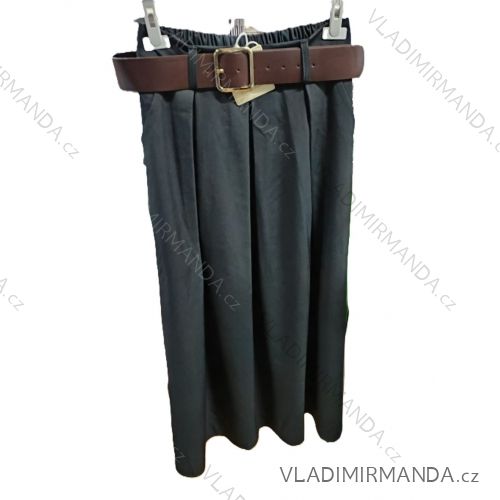 Sukně dlouhá s páskem dámská (S/M/L ONE SIZE) ITALSKÁ MÓDA IMSM25109