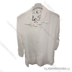 Košile klasik krajková dlouhý rukáv dámská (S/M/L ONE SIZE) ITALSKÁ MÓDA IMSM25112