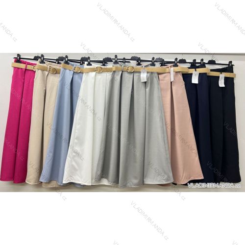 Sukně dlouhá s páskem dámská nadrozměr (40/42/44 ONE SIZE) ITALSKÁ MÓDA IM425153