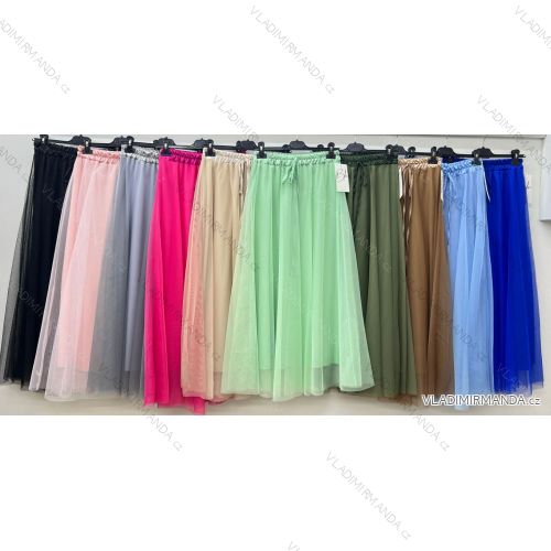 Sukně dlouhá tylová dámská nadrozměr (42/44/46 ONE SIZE) ITALSKÁ MÓDA IM425155