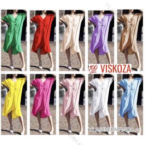 Šaty letní krátký rukáv dámské (S/M/L ONE SIZE) ITALSKÁ MÓDA IMWB25197