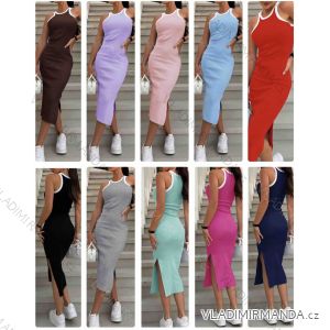 Šaty letní bez rukávu dámské (S/M/L ONE SIZE) ITALSKÁ MÓDA IMWB25198