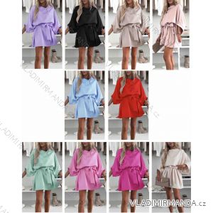 Šaty elegantní košilové dlouhý rukáv dámské (S/M ONE SIZE) ITALSKÁ MÓDA IMWY21734
