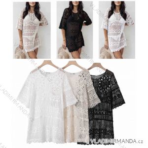 Šaty elegantní košilové dlouhý rukáv dámské (S/M ONE SIZE) ITALSKÁ MÓDA IMWY21734