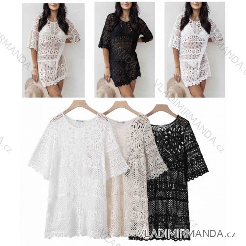 Šaty elegantní košilové dlouhý rukáv dámské (S/M ONE SIZE) ITALSKÁ MÓDA IMWY21734