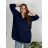 Shirt 3/4 sleeve ladies strip (4XL/5XL ONE SIZE) ITALSKÁ MÓDA IM422026