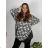 Women's Long Sleeve Hooded Sweatshirt Dress (S/M/L one size) ITALIAN FASHION IMD24202