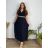 Sommerhemdkleid mit Gürtel, kurze Ärmel, Damen (42/44/46 EINHEITSGRÖSSE) ITALIAN FASHION IM425036 L / XL schwarz