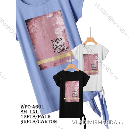 Tričko prodloužené krátký rukáv dámské (S/M - L/XL) GLO-STORY GLO25WPO-4601