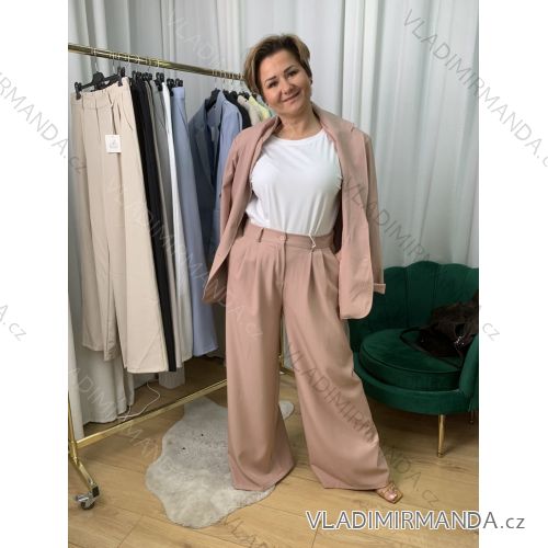 Kalhoty dlouhé dámské nadrozměr (42/44/46 ONE SIZE) ITALSKÁ MÓDA IMWEC25013