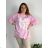 Short summer long sleeve women's dress, oversized (54/56/58 ONE SIZE) ITALIAN FASHION IM425070