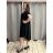 Women's Elegant Glitter Long Sleeve Dress (S/M/L/XL ONE SIZE) ITALIAN FASHION IMBM22010