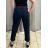 Kalhoty s páskem dámské (S/M/L ONE SIZE) ITALSKÁ MÓDA IM425LENA/DUR černá M/L