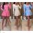 Women's short sleeve summer casual dress (S/M/L ONE SIZE) ITALIAN FASHION IMWGB25022