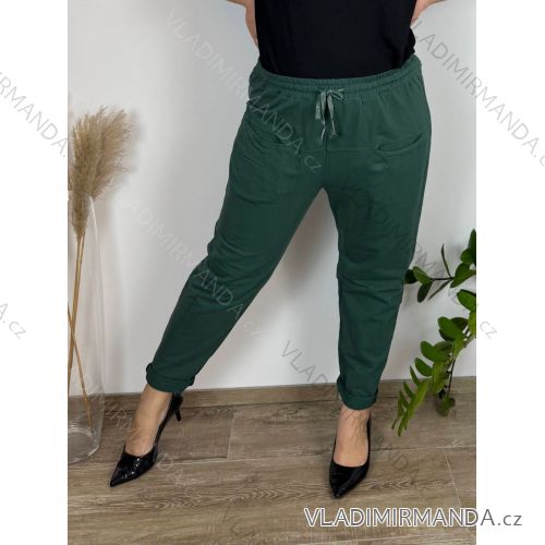Tepláky bavlněné dámské nadrozměr (46/48/50 ONE SIZE) ITALSKÁ MÓDA IM424640/DUR