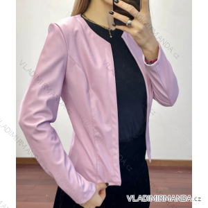 Bunda koženková dlouhý rukáv dámská (S/M ONE SIZE) ITALSKÁ MÓDA IMPDY251SSH8217
