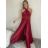 Women's Long Variable Tie Social Satin Dress (S/M/L ONE SIZE) ITALIAN FASHION IMPLP2437080095