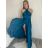 Women's Long Variable Tie Social Satin Dress (S/M/L ONE SIZE) ITALIAN FASHION IMPLP2437080095