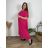 Shirt extended 3/4 long sleeve women's (L/XL/2XL ONE SIZE) ITALIAN FASHION IM423025 dark pink 54-58