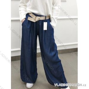 Kalhoty dlouhé oversize s páskem dámské (S/M/L ONE SIZE) ITALSKÁ MÓDA IMWB25317