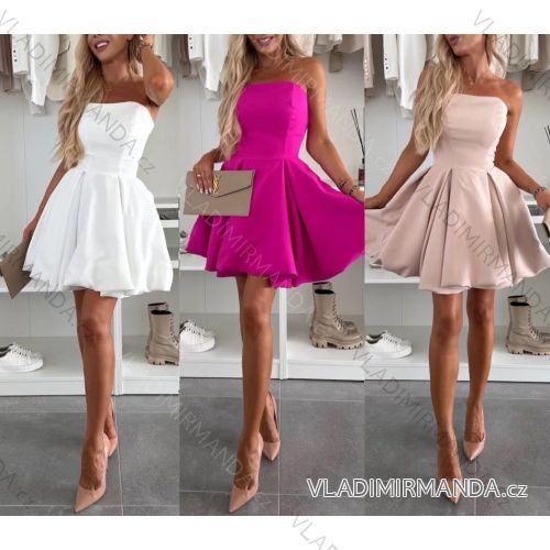 Women's short sleeve summer casual dress (S/M/L ONE SIZE) ITALIAN FASHION IMWGB25022