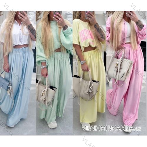 Kalhoty dlouhé oversize dámské (S/M/L ONE SIZE) ITALSKÁ MÓDA IMWHP25326