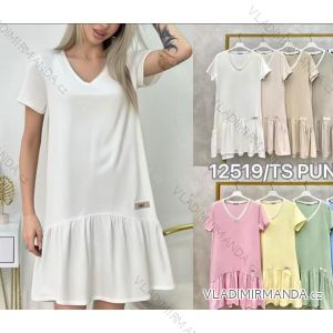 Šaty krátke letné oversize krátky rukáv dámske (XS/S/M ONE SIZE) TALIANSKA MÓDA IMD25022