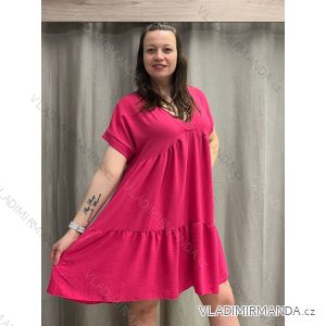 Šaty letní oversize krátký rukáv dámské nadrozměr (42/44/46 ONE SIZE) ITALSKá MóDA IM424386