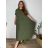 Šaty s přívěskem  dlouhé krátký rukáv dámské nadrozměr (3XL/4XL/5XL ONE SIZE) ITALSKá MóDA IM424277