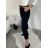 Kalhoty plátěné s páskem dámské (S/M/L ONE SIZE) ITALSKÁ MÓDA IMD24492