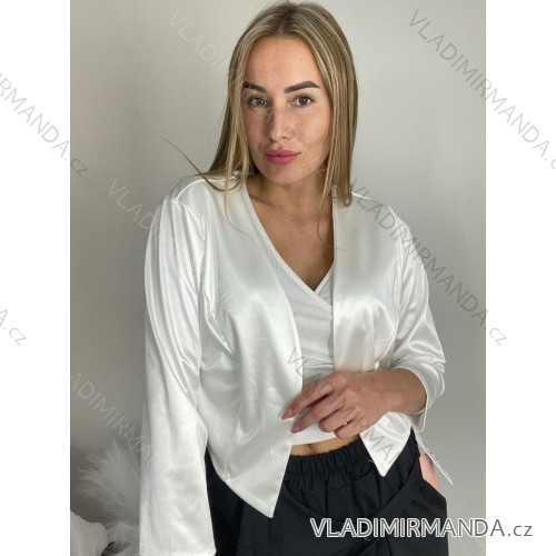 Women's Long Sleeve Bolero (S/M ONE SIZE) ITALIAN FASHION IMPSH235440  white