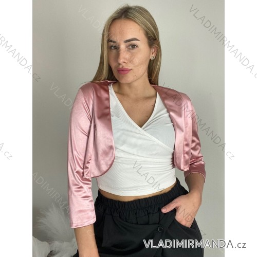 Women's Long Sleeve Bolero (S/M ONE SIZE) ITALIAN FASHION IMPSH235440  rose old rose