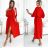 Šaty košilové 3/4 dlouhý rukáv dámské (XS/S/M ONE SIZE) ITALSKÁ MÓDA IMD25030