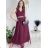 Šaty dlouhé společenské elegantní plesové dámské (UNI S/M) ITALSKÁ MÓDA IMM20912