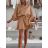 Short summer dress short sleeve women's oversized (40/42/44 ONE SIZE) ITALIAN FASHION IMD25022