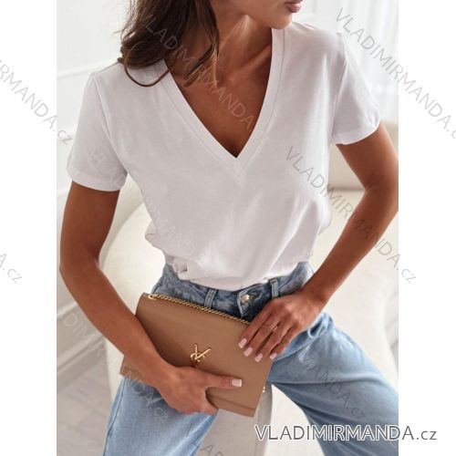 Tričko krátký rukáv dámské (XS/S/M ONE SIZE) ITALSKÁ MÓDA IMD25057