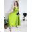 Long summer satin dress with straps women with belt (UNI S / M) ITALIAN FASHION IMM22INFINITE