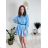 Šaty krátke mikinové dlhý rukáv dámske oversize (M/L/XL ONE SIZE) TALIANSKA MÓDA IMD25PEGY